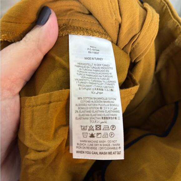 Boden Brown High Waisted Belted Button Fly Cropped Pants Size 6P - Picture 7 of 7